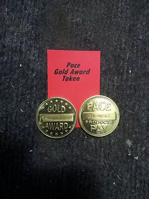 Pace Gold Award Token For Antique Slot Machine Gold Award (2) Tokens • $10