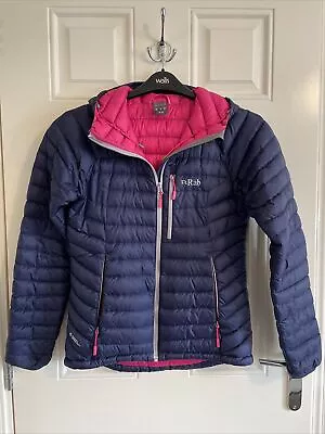 Rab Women's Microlight Alpine Down Jacket Navy  Size 10 • £45