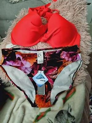 WOMENS  BIKINI SET Fantasie & Boux Avenue    SIZE 34D & 10  NEW BNWT • £14.99