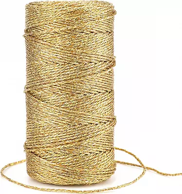 Gold Twine StringChristmas Metallic Gold Twine String Bakers Twine For Gift Wra • $15.99