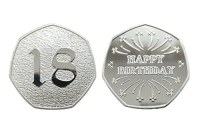 Happy 18th Birthday - Silver Plated Commemorative Coin / Gift / Present • £7.99