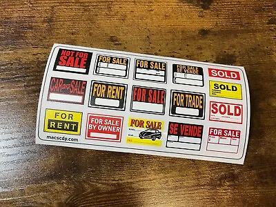 *NEW! 1/10 Scale FOR SALE RENT TRADE RC Truck Body Decal Sticker - Garage Sign • $4.95