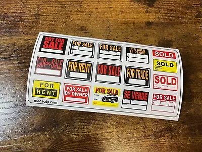 *New! 1/18 1/24 Scale FOR SALE RENT TRADE RC Decal Sticker - Garage SCX24 TRX4m • $4