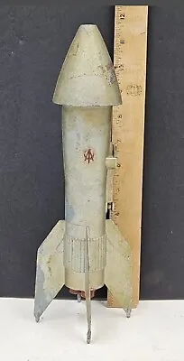 Vintage 1957 Astro MFG Berzac Creation Guided Missile Rocket Bank  No Key • $39