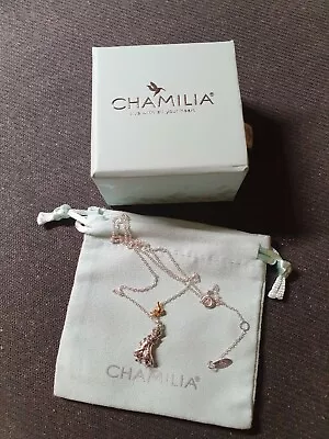 Genuine Chamilia 925 Sterling Silver Disney Aladdin Jasmine Necklace NEW • £49.99