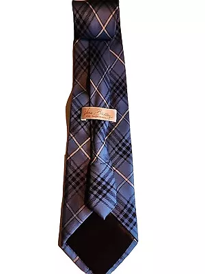 Designer Vera Bradley For Baekgaard Mens Blue Striped Tie! Handmade 100% Silk! • $12.88