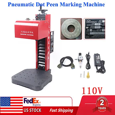 Pneumatic Dot Peen Marking Machine Engraving For Logo Tag Metal Plate 120x80mm • $497.80