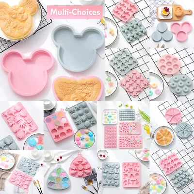 Chocolate Mould Cake Baking Jelly Cookies Mold Soap Wax Ice Cube Tray Silicone • £3.39