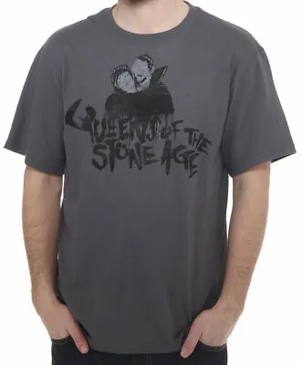 Official Queens Of The Stone Age Cover Spray Mens Charcoal T Shirt QOTSA Tee • £16.95