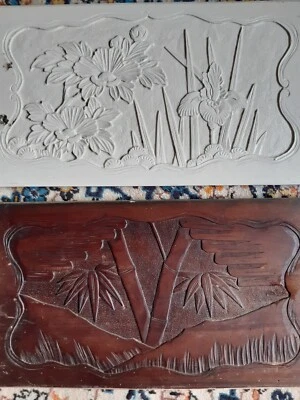 £0.99 • Buy 2 X Double Sided Carved Wooden Panels