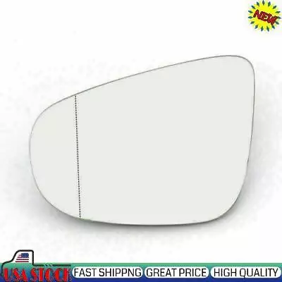 Left Rearview Heated Wing Mirror Glass Fits VW Golf GTI R MK6 Touran 5K0 857 A1 • $14.85