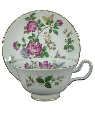 $18.99 • Buy Wedgwood Charnwood WD 3984 Peony Bone China Footed Pedestal Tea Cup & Saucer Set