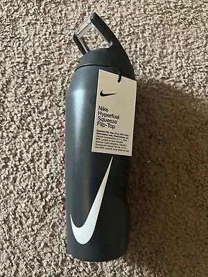 $12 • Buy Nike Water Bottle Hyperfuel Squeeze Flip Top 24 Oz Black