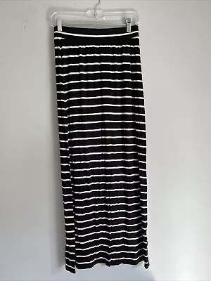 Apt 9 Black Stripe Long Maxi Length Pencil Skirt Size Xs • $8