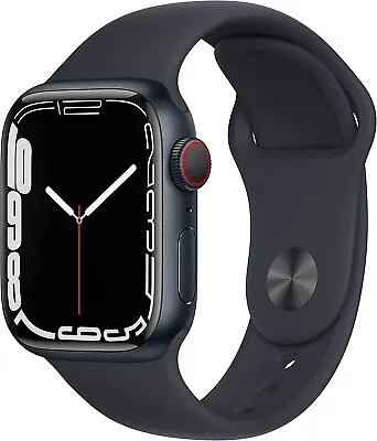 Apple Watch Series 7 GPS + LTE W/ 41MM Midnight Blue Aluminum Case & Sport Band • $178.05