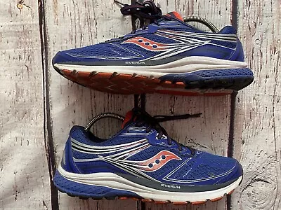 Saucony Everun Mens Blue And Orange Running Trainers Size Uk 7.5 • £14.99