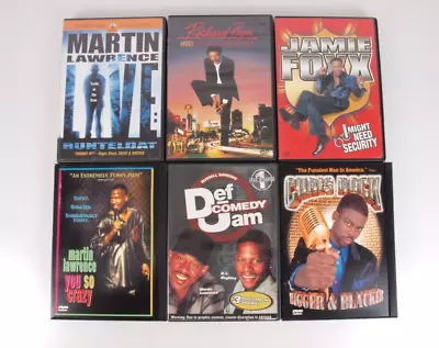 Black Comedy DVDs Lot Of 6 Def Jam Chris Rock Richard Pryor Martin Lawrence Foxx • $19.99
