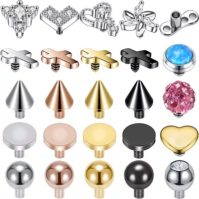 16G Stainless Steel Micro Dermal Piercing Dermal Anchor Top Skin Diver Piercing • $4.11