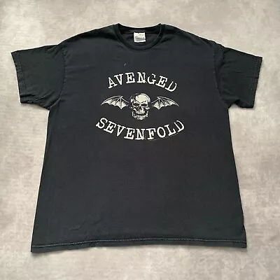 Vintage 2005 Avenged Sevenfold Shirt Size XL Metal Rock Band Tee 2000s Skull • $22.50