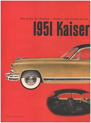 1951 Kaiser Golden Dragon Car 2-Page Vintage Original Magazine Print Ad • $7.96