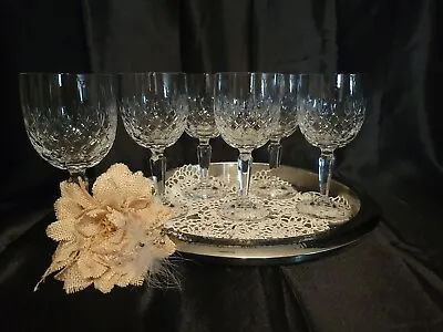 Vintage Mikasa Summer Song Crystal Water  Glass Goblets - Set Of 6 • $69