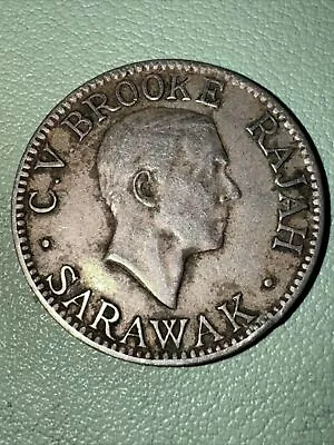 1934 H SARAWAK 10 CENTS COIN VF Modern Day Malaysia Borneo • $9.49