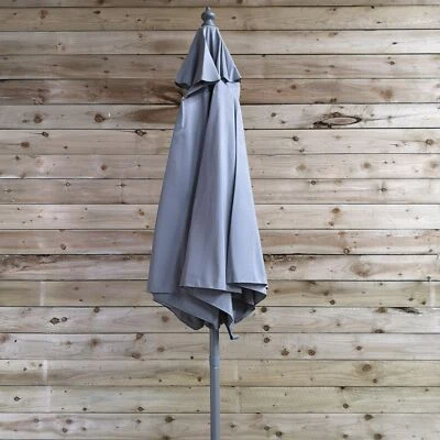 £23.95 • Buy 2m Lightweight Aluminium Garden Parasol With Crank & Tilt Mechanism In Grey