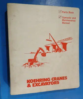 $450 • Buy Koehring 6612 Excavator Parts Catalog Operation Maintenance Service Manual