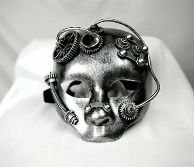 Steampunk Gothic Full Face Mask Sci-Fi Robot Style Halloween Cosplay Mask • $28.59