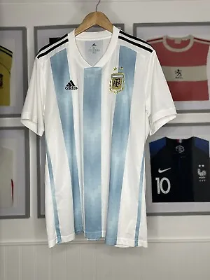 £44.99 • Buy Argentina 2018 Adidas XL Football Shirt Home Kit Top Jersey Soccer Messi BQ9324