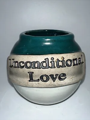 Unconditional Love Money Jar Change Collectible Jar Color Green White • $3.50