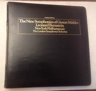 GUSTAV MAHLER Bernstein NINE SYMPHONIES NYP/LSO LP VINYL Columbia GMS 765 • $2500