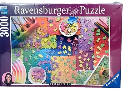 NEW SEALED Puzzles On 3000 Piece Jigsaw Puzzle Ravensburger Karen Art  READ • $59.95