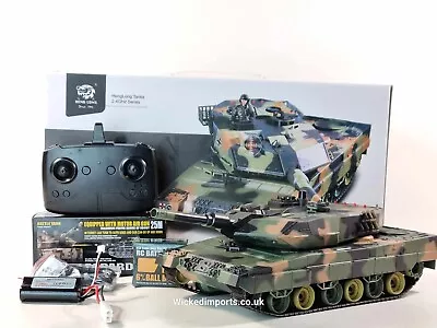 RC 1:24 Heng Long 2.4G Leopard 2A6 Airsoft Sound BB IR Remote Control Tank V5 UK • $155.13