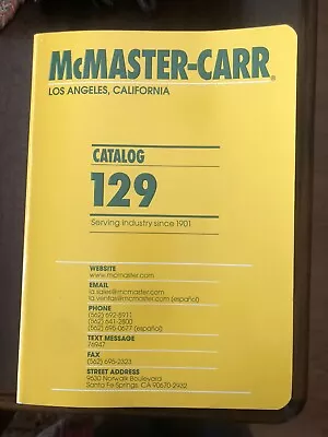 McMaster-Carr Catalog 129  Los Angeles Edition LIKE NEW • $20