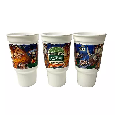 Vintage 1998 Mcdonalds Disney’s Animal Kingdom Cups WDW Dinoland Lot Of 3 • $20