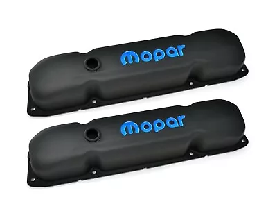 Fits 1959-78 Bb Mopar Dodge B Rb Black Valve Covers 361 383 400 413 426 440 Set • $179.95