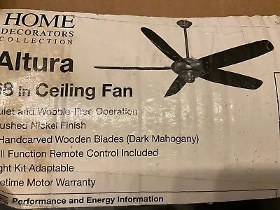 Altura 68 In. Brushed Nickel Finish Ceiling Fan ** REPLACEMENT PARTS • $13.99