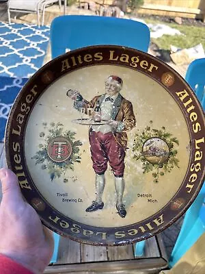 Rare Altes Lager Beer 12 Inch Tray - Tivoli Beer Company Detroit Michigan • $185