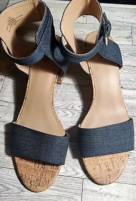 Women's Merona Blue Denim Sandals Size 10 • $12