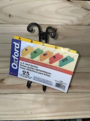 New Index Card Dividers Oxford Durable Poly A-Z Guides Colored 5x8 1/5 Cut Tabs • $12