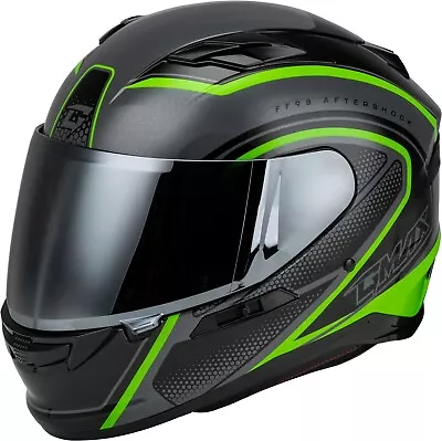 GMAX FF-98 Aftershock ECE Motorcycle Helmet Gray/Neon Green • $169.95