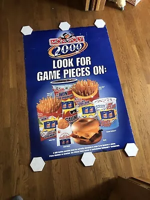 McDonald’s Rare Monopoly Poster 2000 Millennium 45” • $99.66