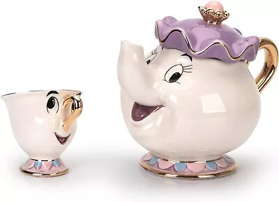 NEW Beauty And The Beast Mrs. Potts Chip Tea Pot & Cup Set Teapot Mug Pot & Cup • $37.41