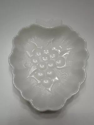 Candy Dish Milk Glass Grape Cluster Plate Hazel Atlas • $9