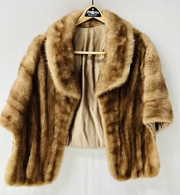 Mink Fur Stole Shall Brown As Is • $30