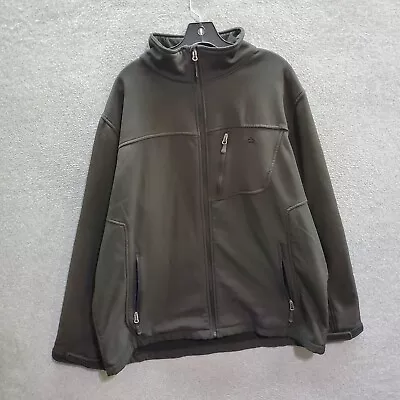 Snozu Men Jacket 2XL Black Performance Softshell Logo Full Zip • $13.92