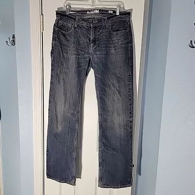 Buckle ReClaim Jeans Mens 34x34 Blue Denim Low Rise Bootleg Distressed Cotton  • $32.99