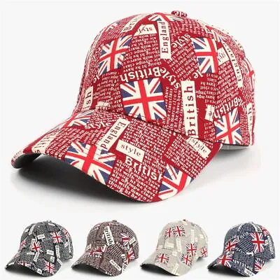 Union Jack British Flag Summer Sun Hats Baseball Cap Visor Hat Casual Cap • £5.41