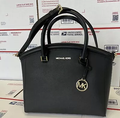 $298 Michael Kors YARA LG SATCHEL SAFFIANO LEATHER Designer Bag MK Handbag NEW • $31